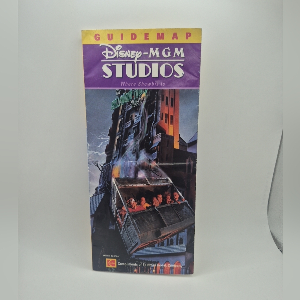 MGM Studios Where Showbiz Is Tower of Terror Guidemap Disney Kodak 2002
